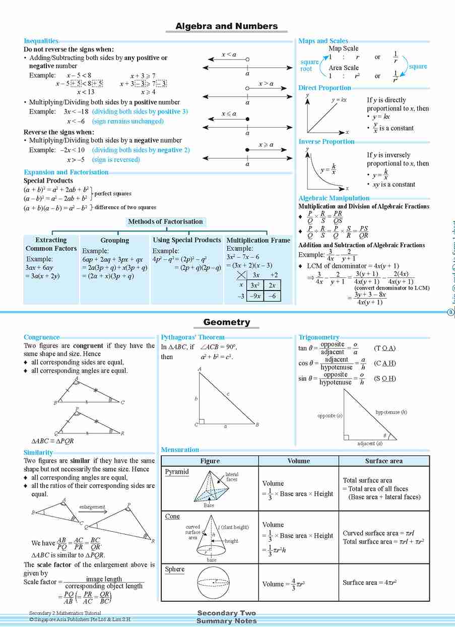 Secondary 2 Mathematics Tutorial 2B [G3] - 5th Edition