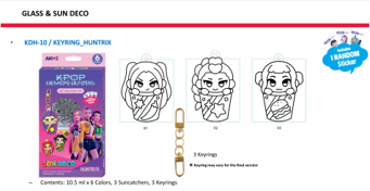 AMOS Glass & Sun Deco Keyring Set – K-POP Demon Hunters KDH-10