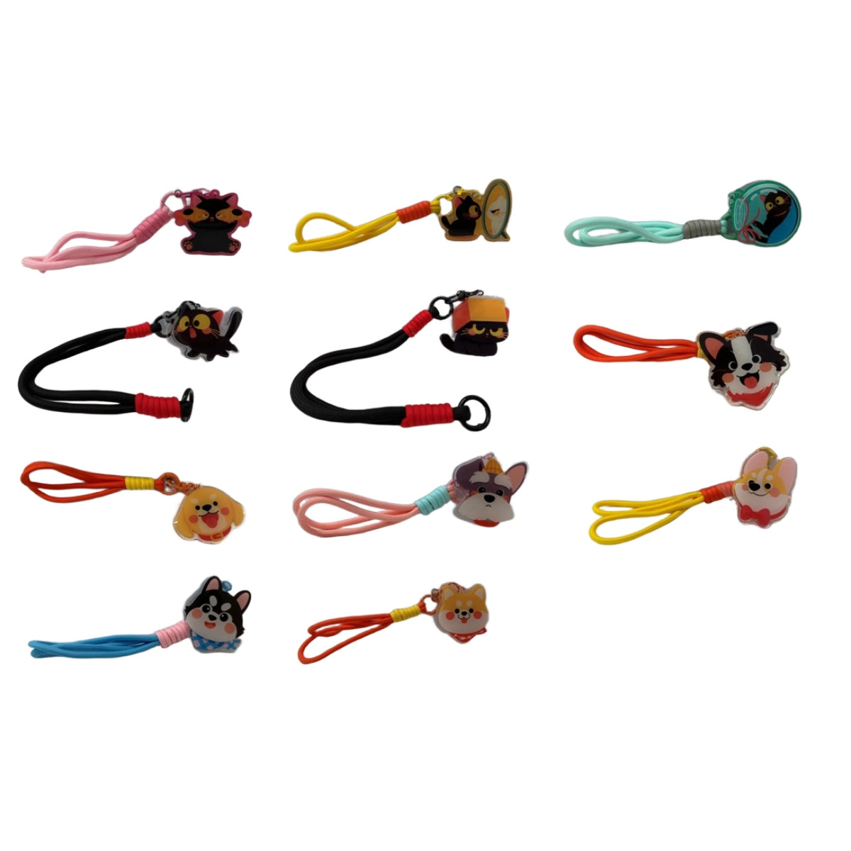 Dog & Cat Phone Strap With Charm
