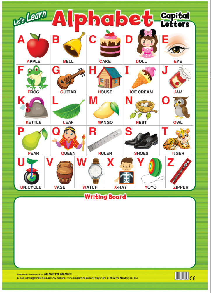 Preschool Let's Write Board: Capital Letters