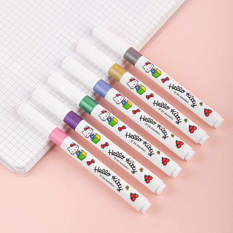  Hello Kitty Metallic Brush Pen Set 6pcs Set - 2 Assorted Design 