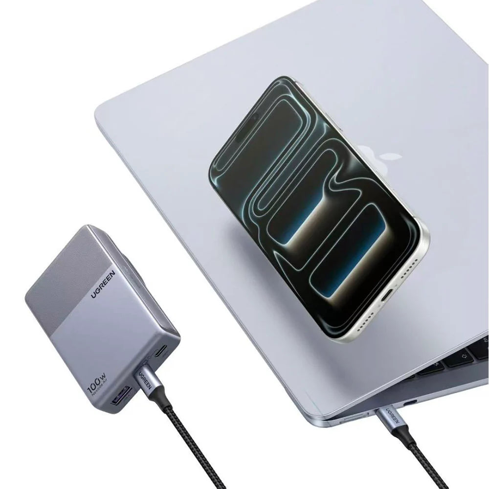 Ugreen 100W GaN 2C1A Foldable Fast Charger - Grey
