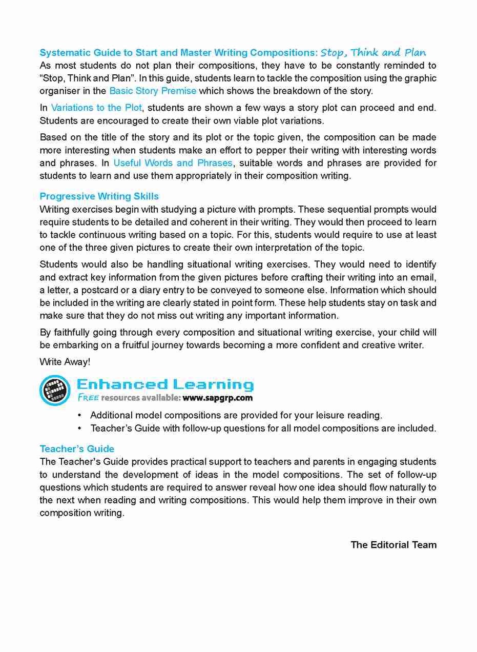Primary 5 LEARNING+ English Write on Track! PICTURE COMPOSITIONS Book 5 - 2nd Edition