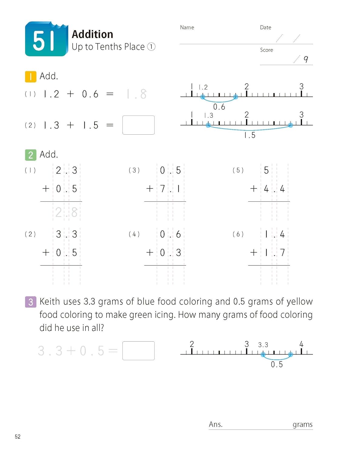 Kumon Math Bites: Grade 4 Fractions & Decimals