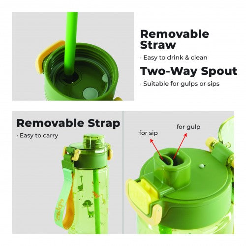EPLAS Candy Crush One-Touch Water Bottle with Straw 650ml EGI-650