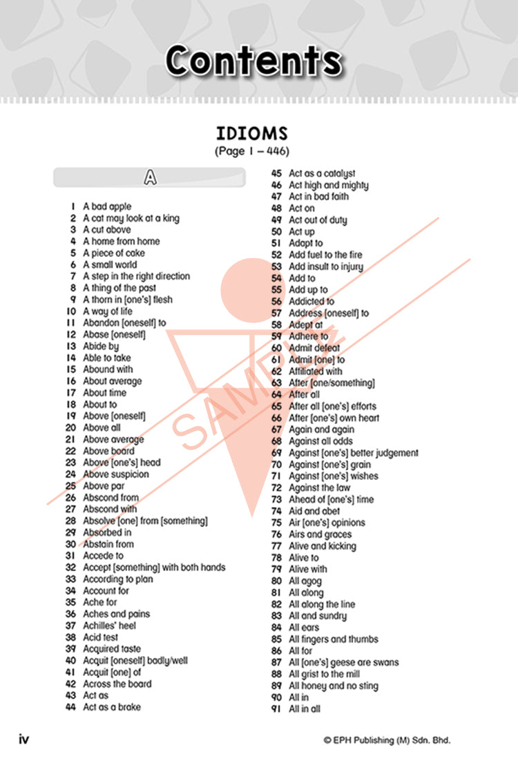 Advanced Idioms & Proverbs – Popular Book Company Pte Ltd