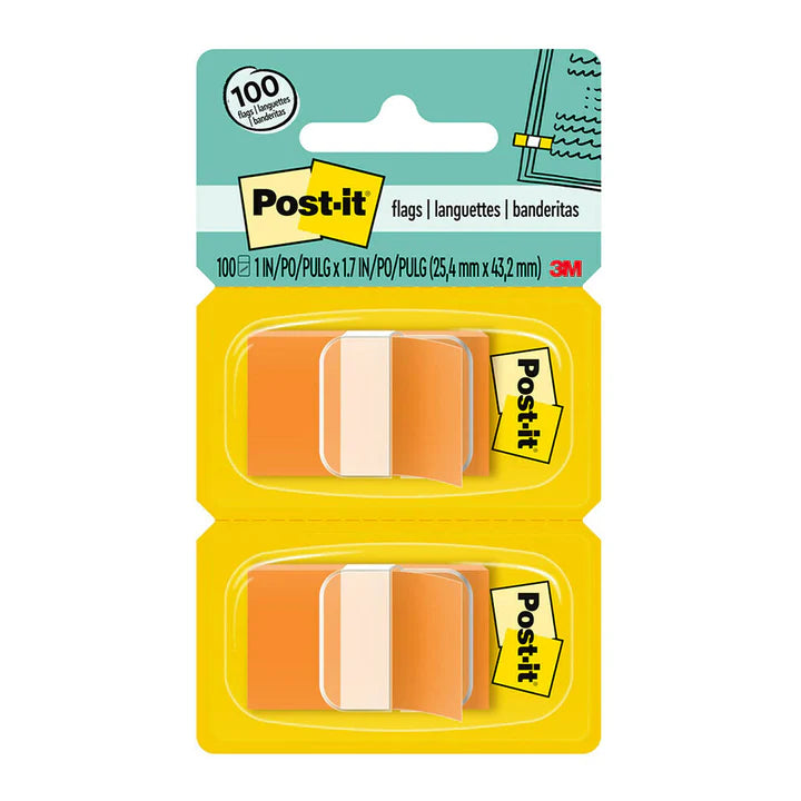 Post-it® 680-OE2 Orange Flags Twin Pack, 1x1.7"