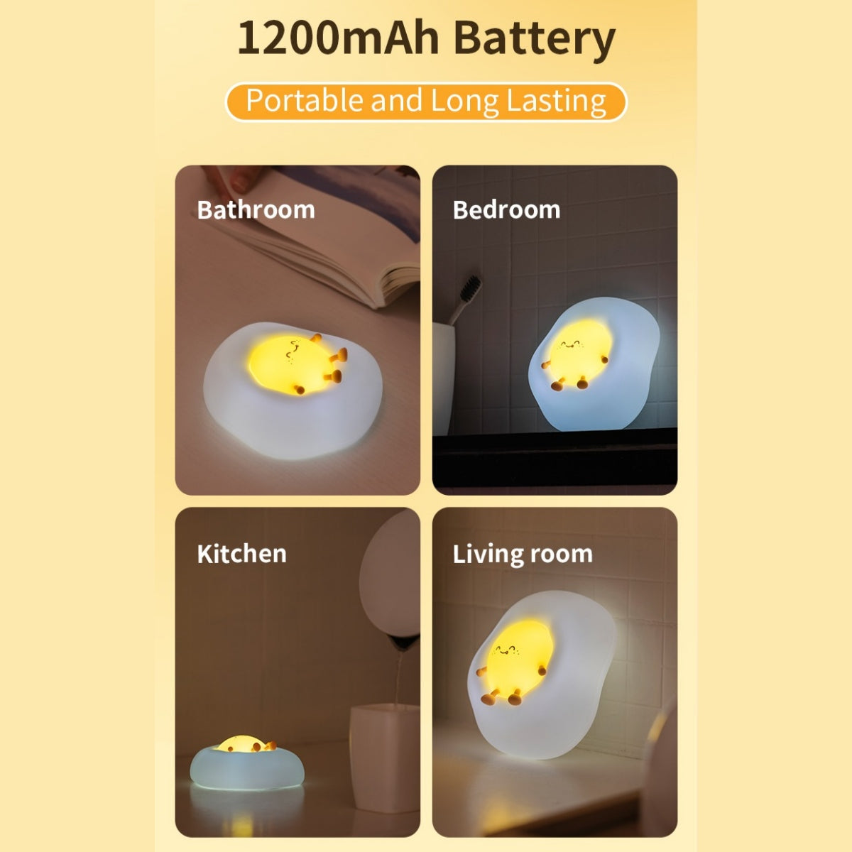 Egg Touch On Night Lamp