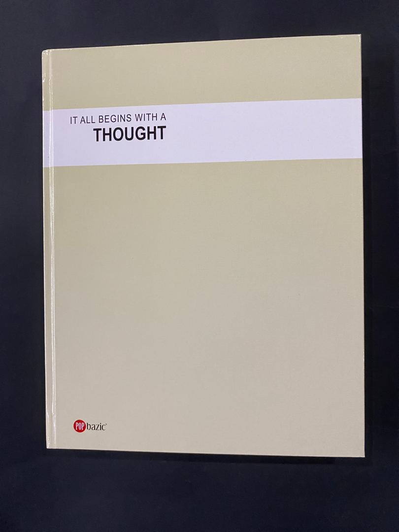 POP BAZIC F5 Hard Cover Book 60GSM 400 Pages - Grey