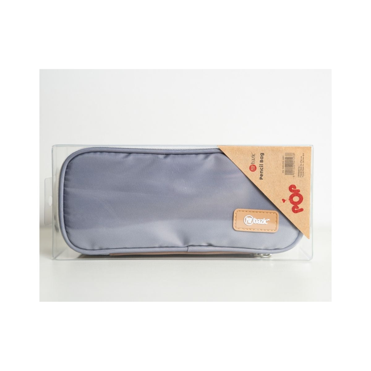 Pop Bazic Triple Zip Pencil Bag (Grey) - PB-505VCB- Grey