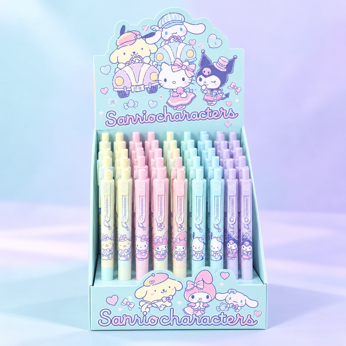  Sanrio Characters Pastel Retractable Gel Pen 0.5mm - 6 Assorted Design 