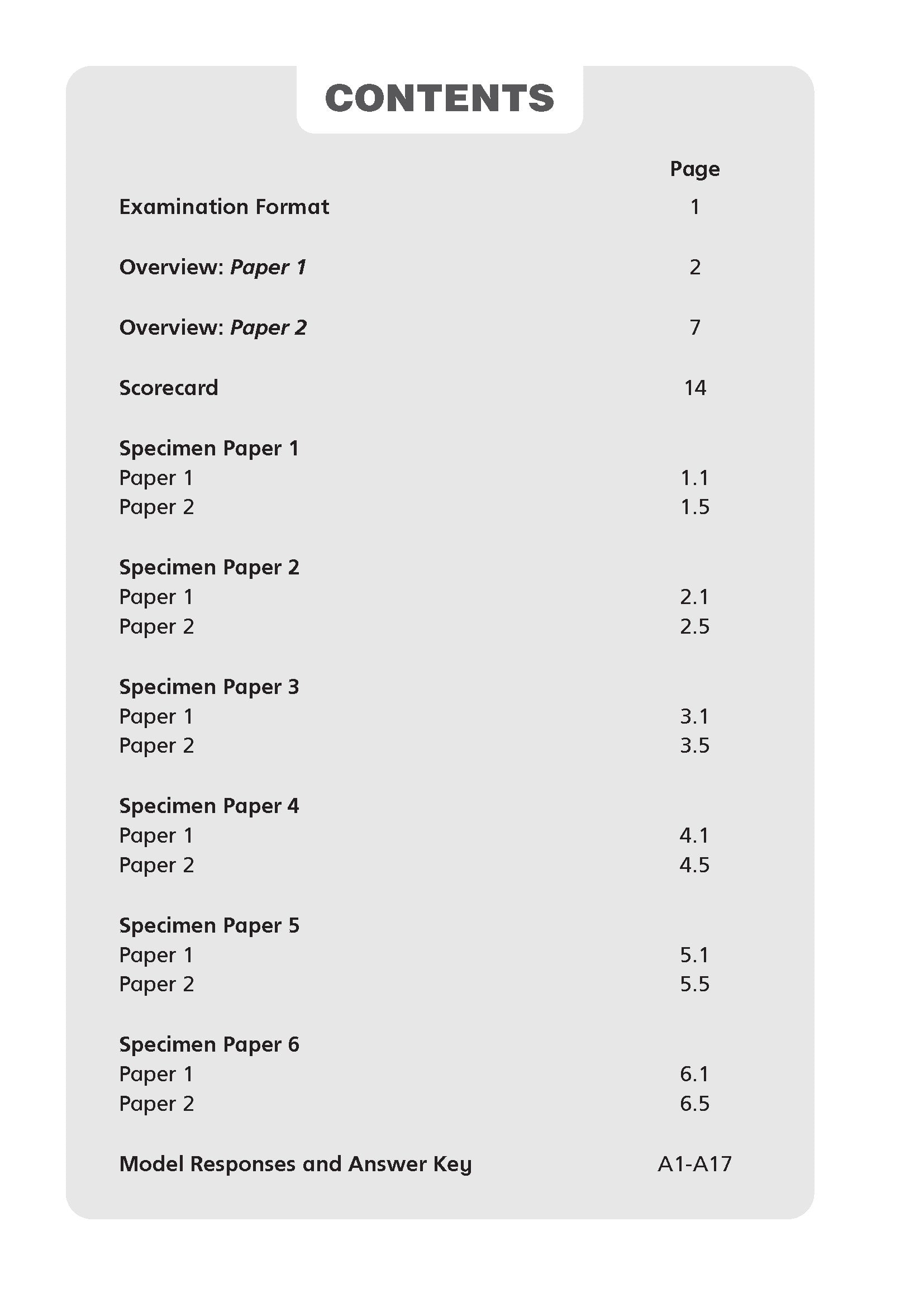 PSLE English Specimen Papers: Paper 1 Writing and Paper 2 Language Use