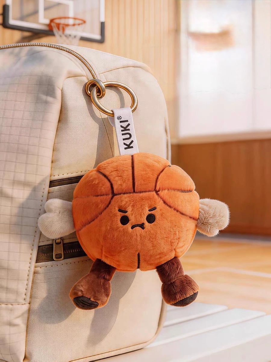 Plush Gel Pen Charm 0.5Mm Black - Basketball