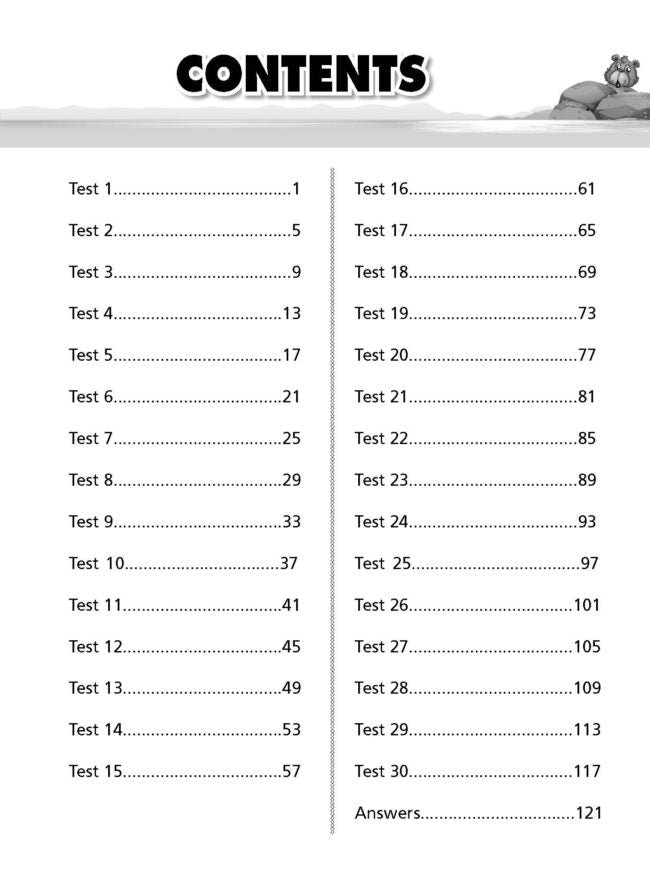 Primary 1 English Class Tests