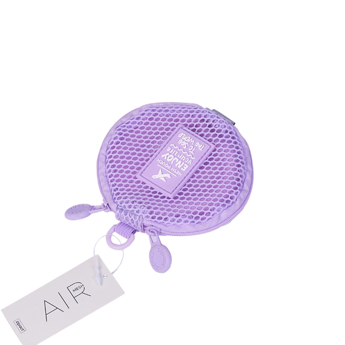 Mesh Round Pouch Purple V24601-PL