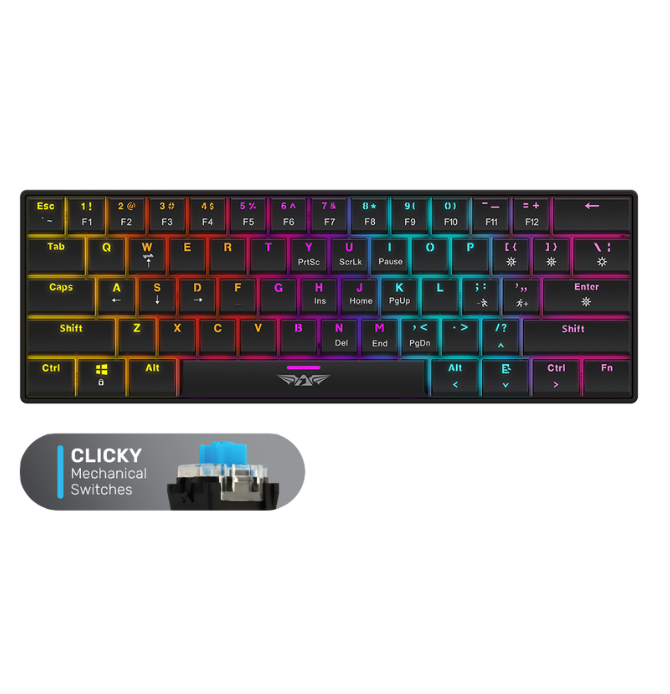 Armaggeddon SMK1C Modular Mechanical Keyboard (Clicky) Black