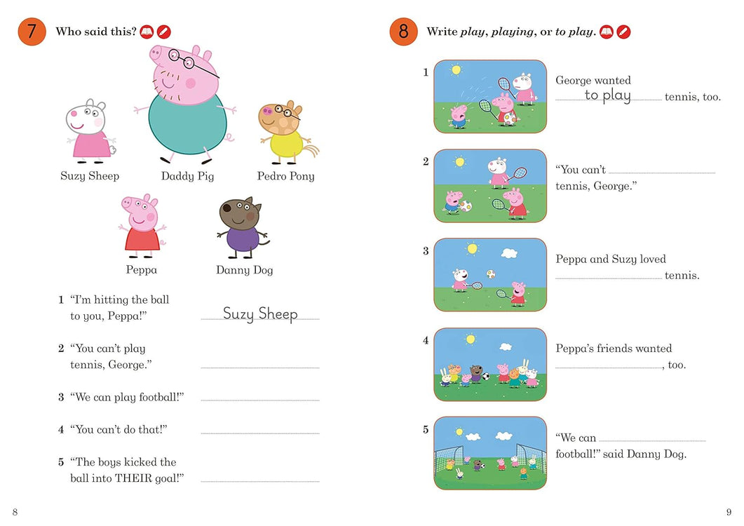 Peppa Pig: Playing Football Activity Book- Ladybird Readers Level 2 (Paperback)