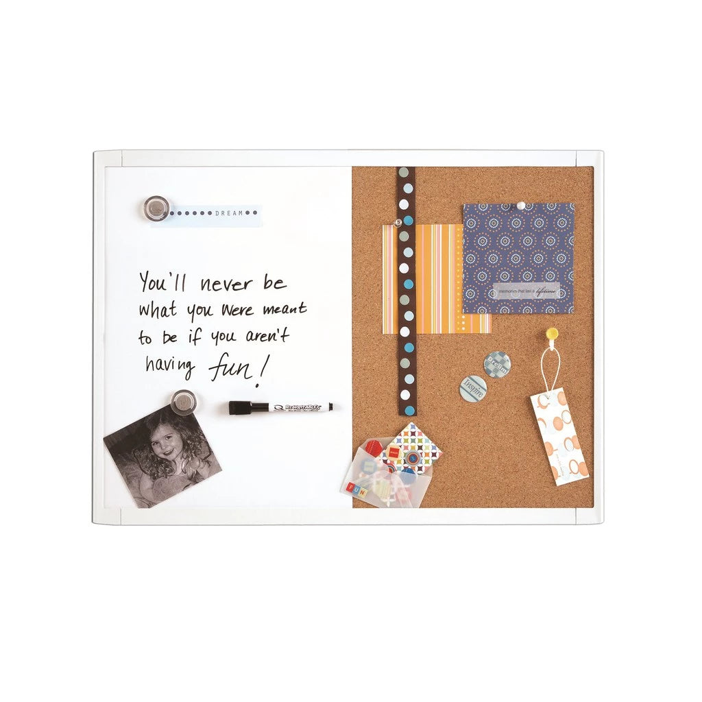Quartet White Frame Combination Whiteboard (21-580653q)