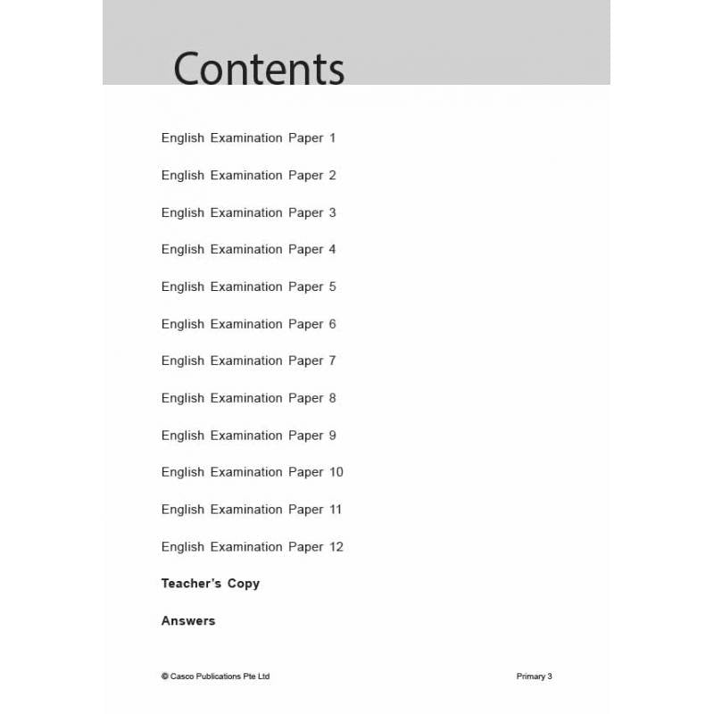 English Examination Papers Primary 3 (Pack)