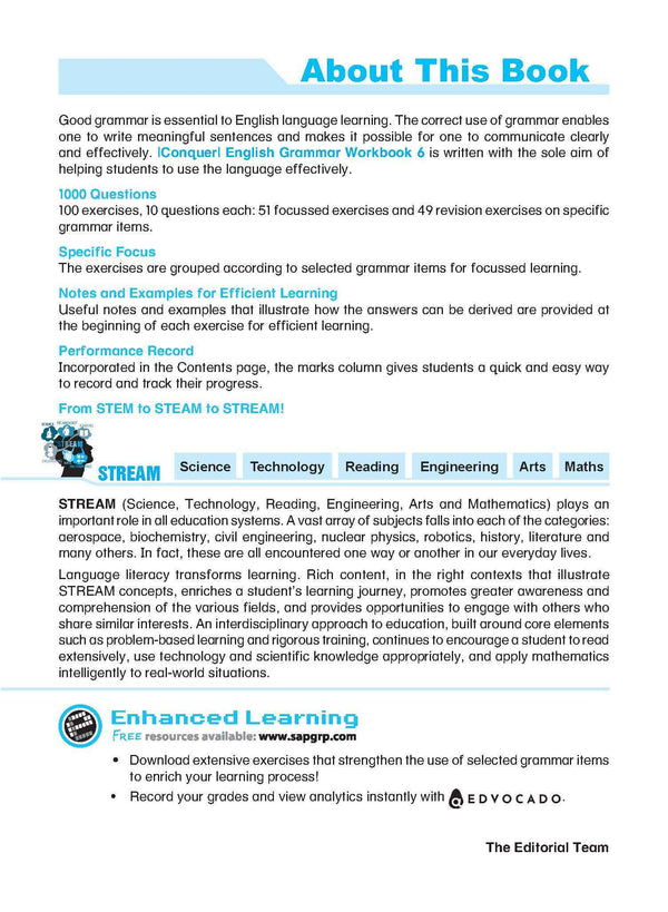Conquer English Grammar Workbook 6