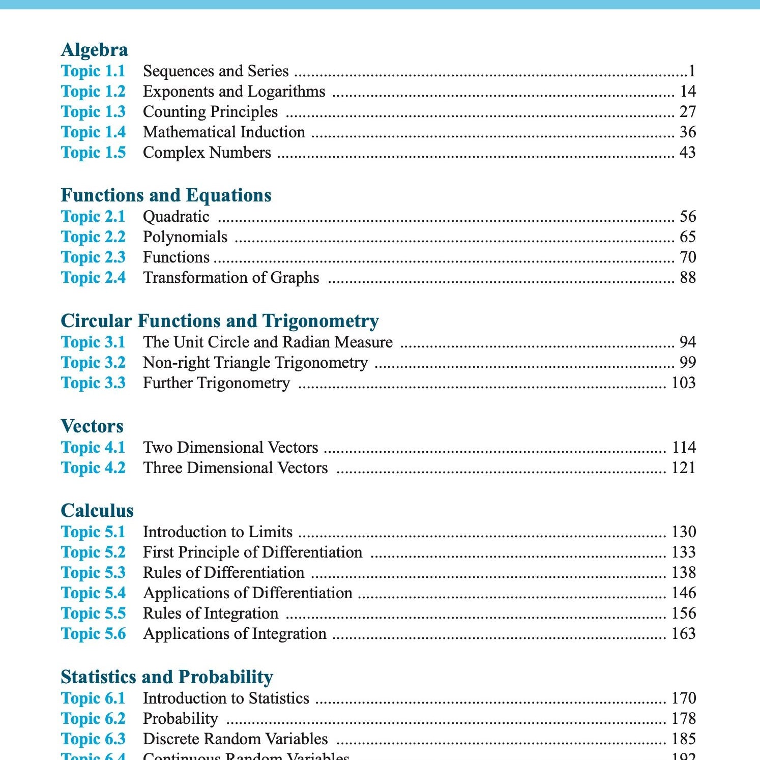 Higher Level Mathematics for the IB Diploma