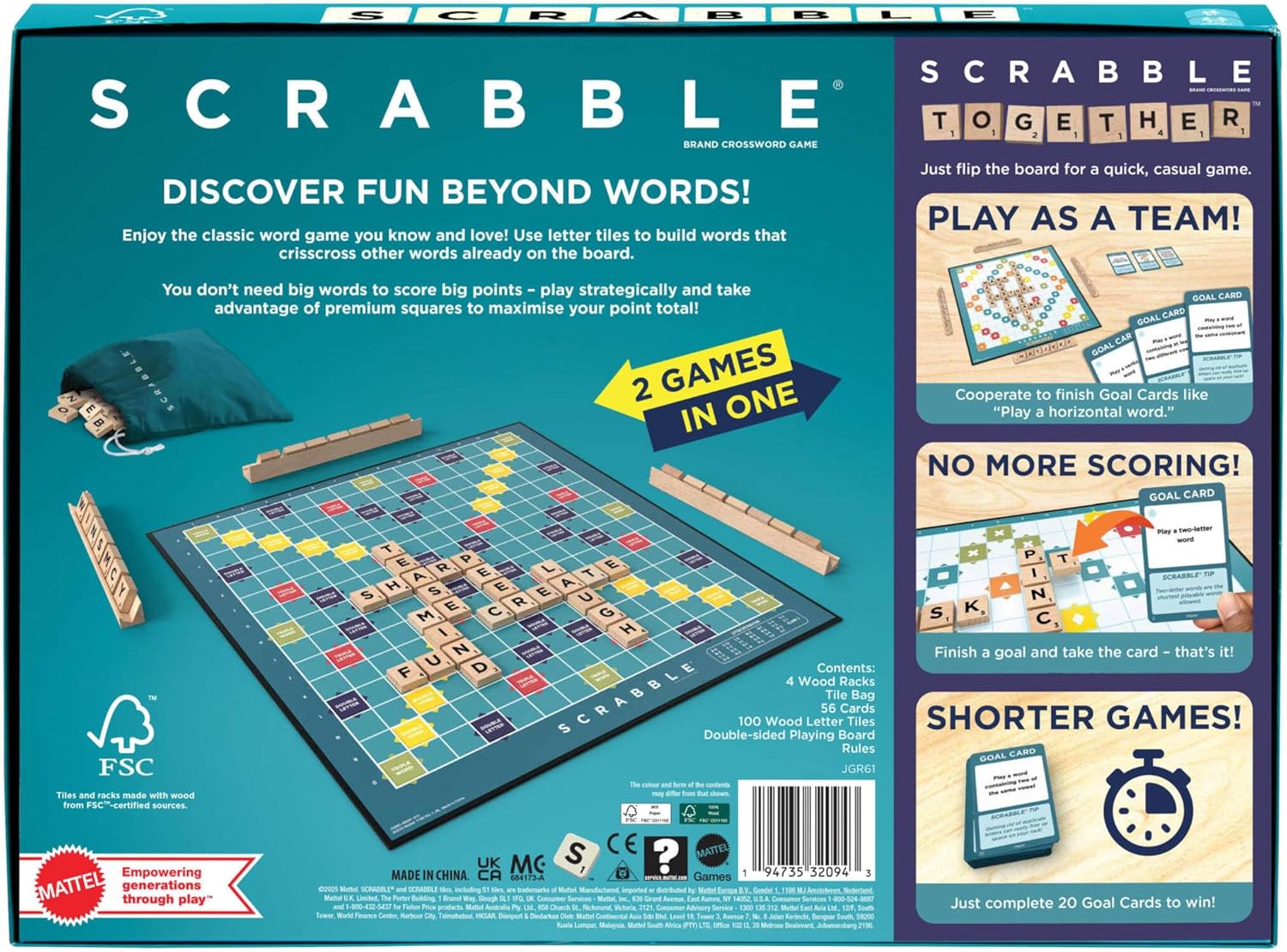 MATTEL GAMES SCRABBLE WOOD TILES N RACKS