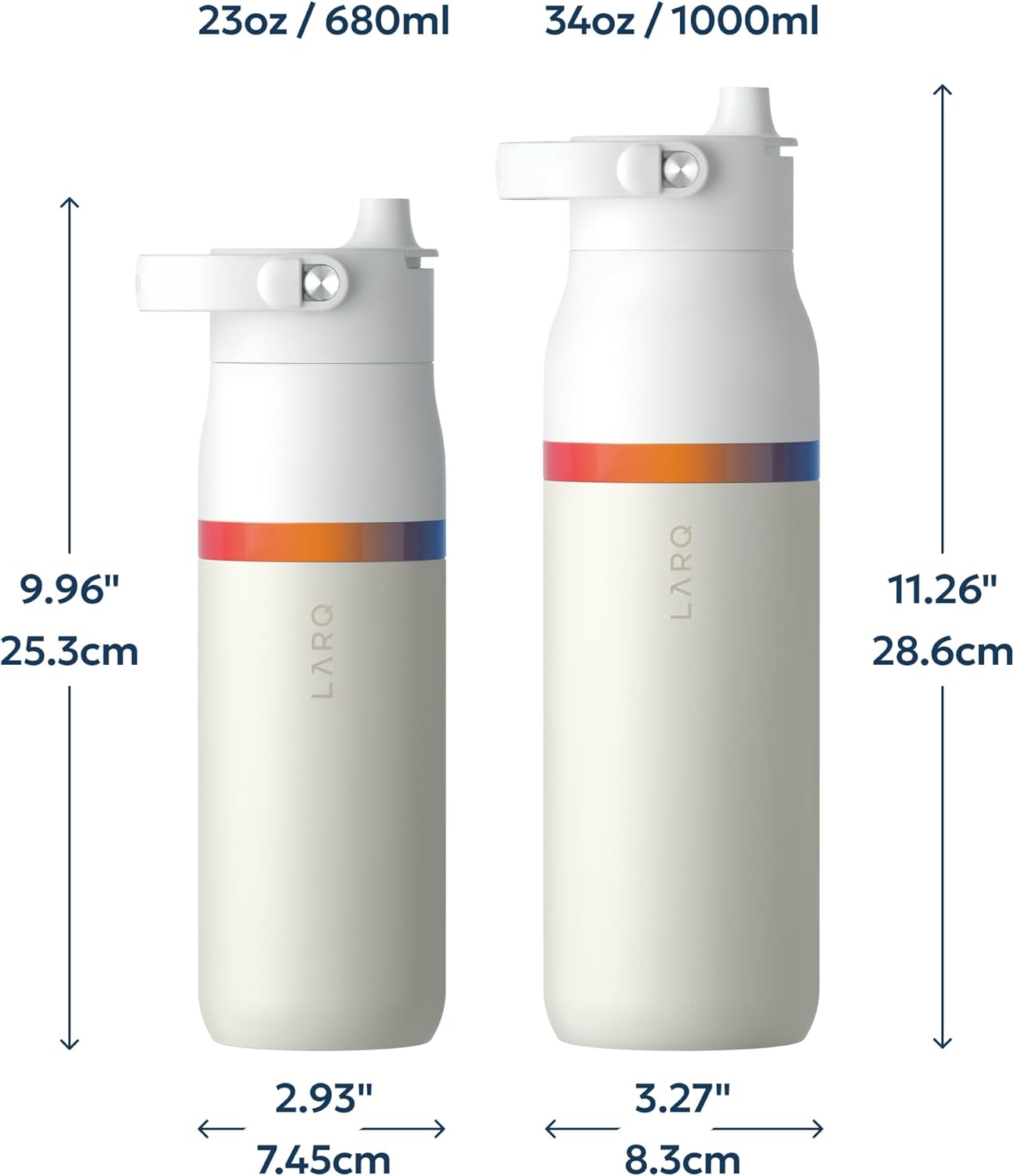 Bottle Larq Swig Top 680ml / 23oz - Granite White