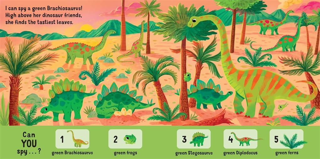 I Can Spy a Dinosaur: Spotting, Counting, Colours (Board Book)