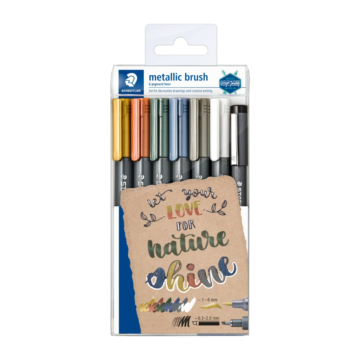 Staedtler Metallic & White Brush 6+1 Col 8321