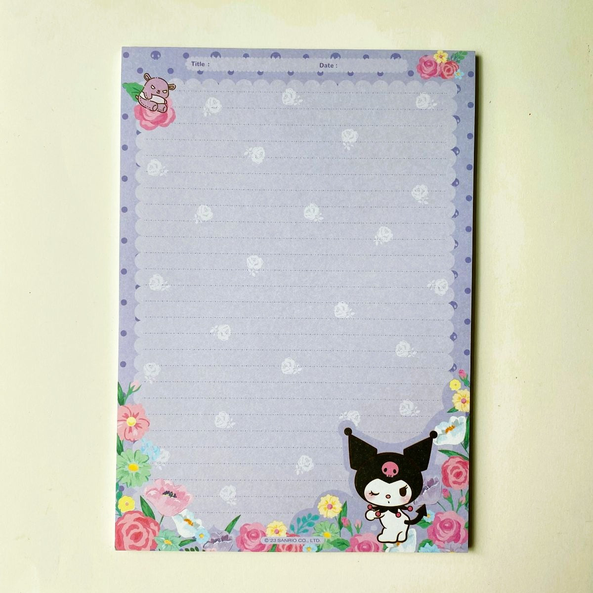 SANRIO MEMO PAD 40 SHEETS (KUROMI) MXHYPZB01-KU