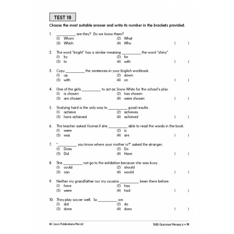 Primary 6 1000 Grammar - Revised Edition