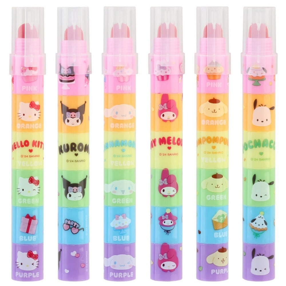 Sanrio 6 Colour Rainbow Block Highlighter