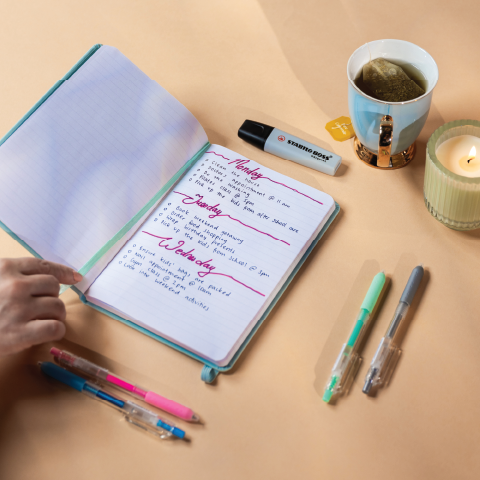 Spirax Platinum A5 Linen-Look Journal Iris Purple (160 Pages)