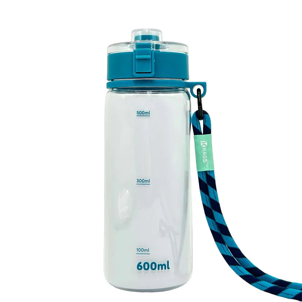 KAGS AQUARECHARGE SERIES TRITAN 600ML WATER BOTTLE TEAL