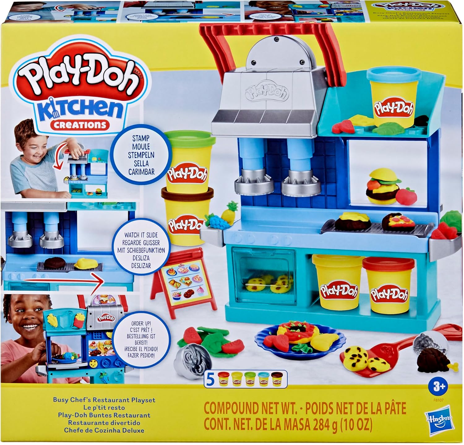 HASBRO PLAYDOH KITCHEN CREATIONS BUSY CHEFS RESTAURANT PLAYSET