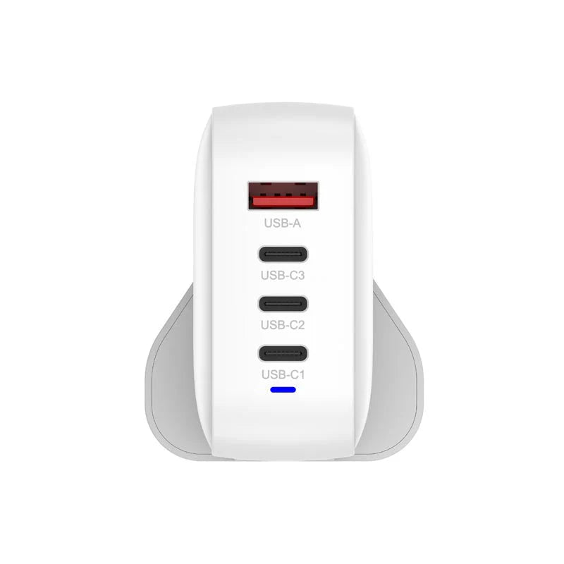 Mazer M-G100W-V5-WH PD100W 3C1A Travel Adapter with Changeable Plugs (White)
