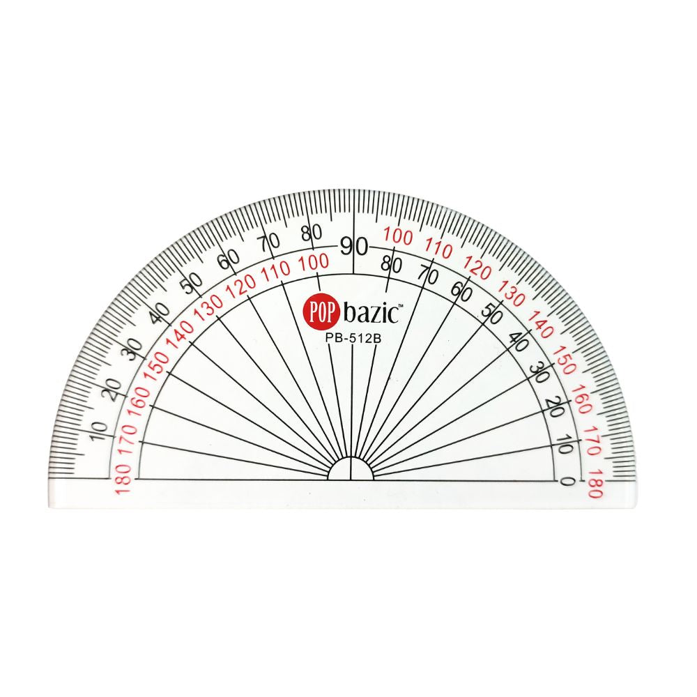 POP BAZIC 10cm Acrylic Protractor
