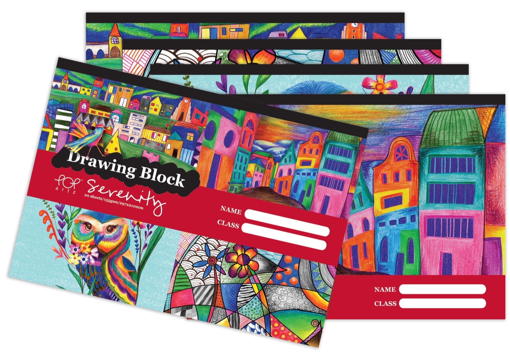 Pop Artz Drawing Block A4 5 In 1