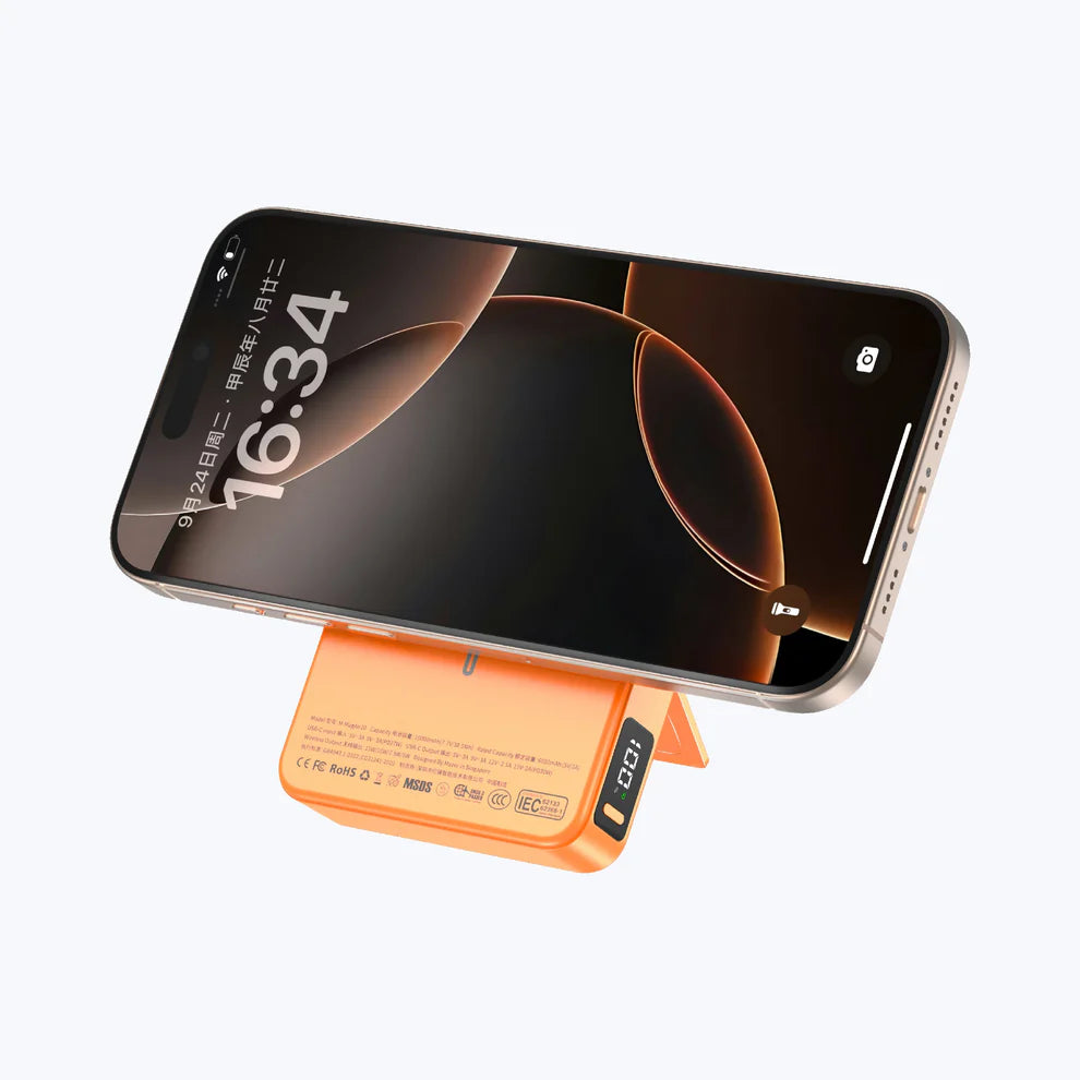 MagAir20 10000 mAh Magnetic Wireless Power Bank (CCC Certified) - Sunset Gold