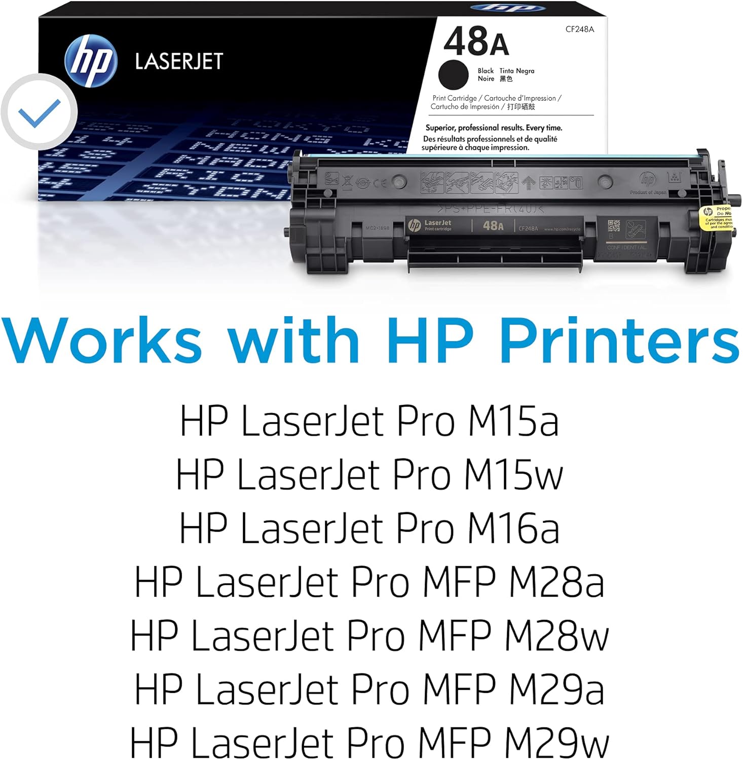 HP CF248A Original LaserJet Toner Cartridge, 48A Black