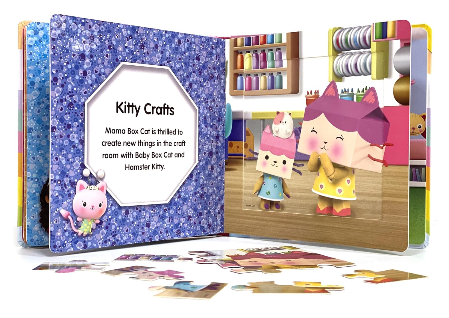 Gabby's Dollhouse My First Puzzle Book - Jigsaw Puzzles for Kids, 10-Page Board Book, 5 Puzzles to Enjoy