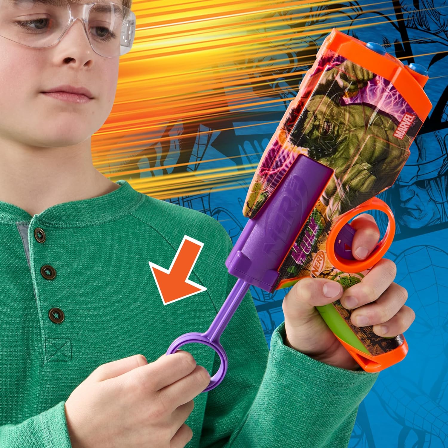 HASBRO NERF MARVEL HULK DART BLASTER