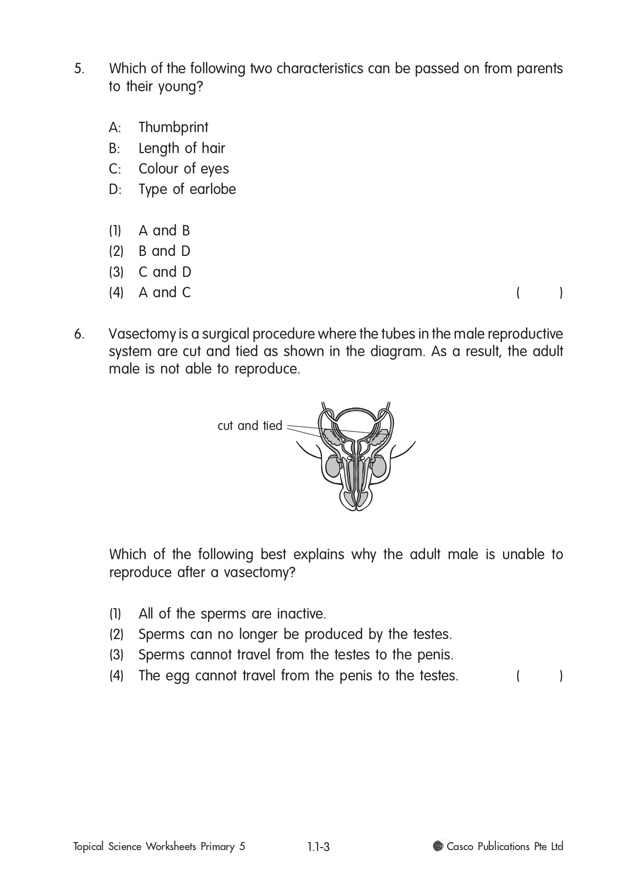 Science Topical Worksheets Primary 5 (Pack)