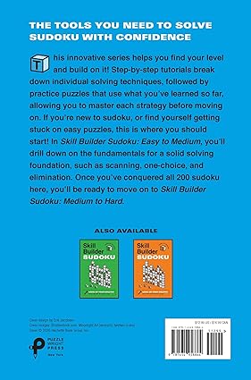 Skill Builder Sudoku: Easy To Medium