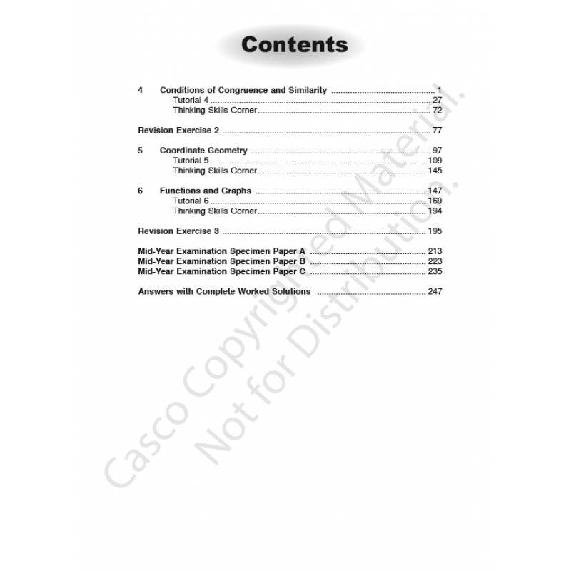 Secondary Mathematics Tutor 3A Volume 2