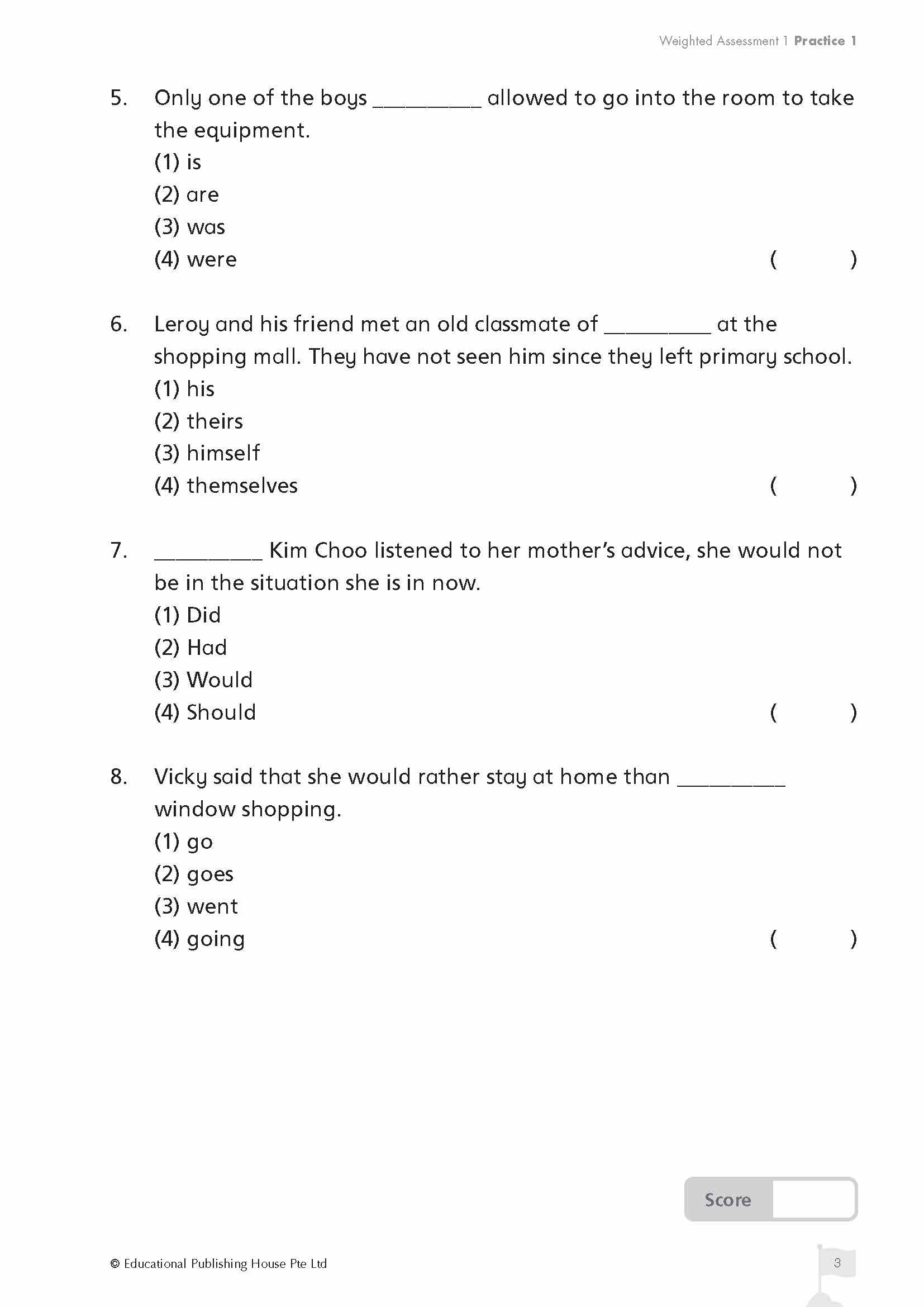 Primary 4 English Top The Class Term/Semestral Papers QR