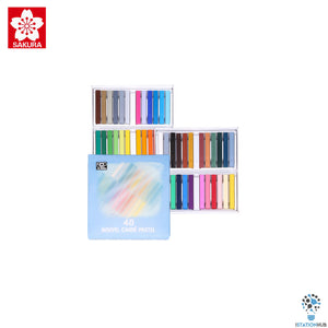 Sakura Nouvel Carre Pastel 48 Colours Set | Semi-Hard Squared