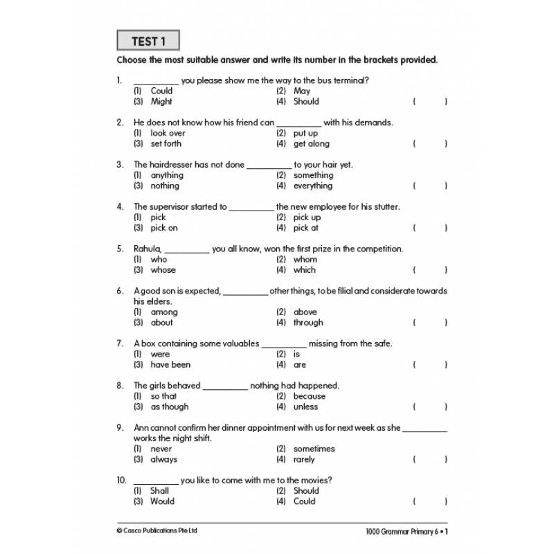 Primary 6 1000 Grammar - Revised Edition