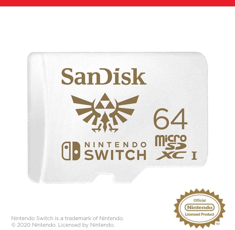 SanDisk SDSQXAT-064G-GN3ZN Nintendo Cobranded microSDXC Class 10 UHS-I Memory Card, 64GB