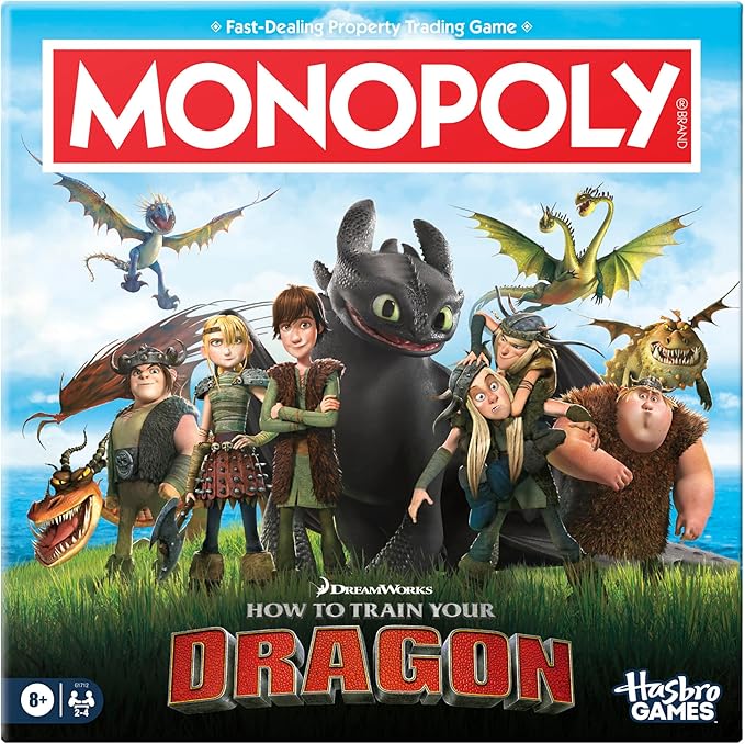 HASBRO MONOPOLY DREAMWORKS HOW TO TRAIN YOUR DRAGON EDITION